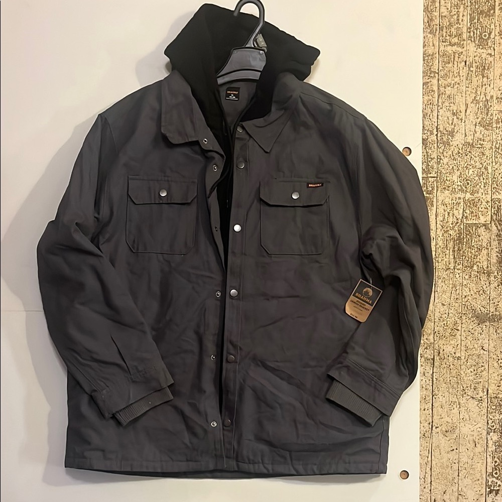 Brahma Gray quilted interior canvas exterior work Jacket
